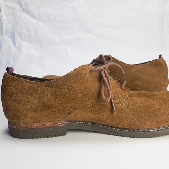 Timberland Suede Oxford Shoes Men’s 12 Tan Grip Sole Almond Toe Comfort Insole - Picture 8 of 13